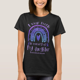 T-shirt Mémoire De La Fille Porte Une Surdose De Pruple Se
