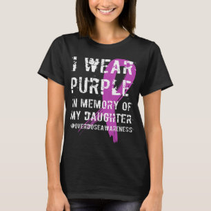 T-shirt Mémoire De La Fille Porte Violet Surdose Sensibili