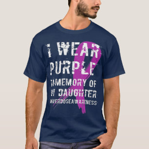 T-shirt Mémoire de la fille Porter une surdose violette se