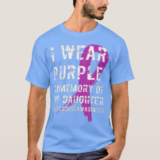 T-shirt Mémoire de la fille Porter une surdose violette se
