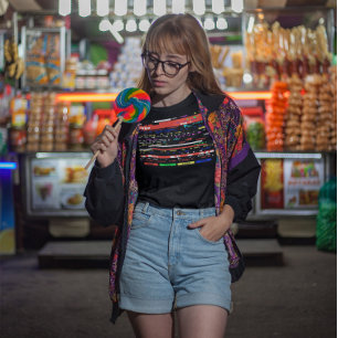 T-shirt Memorabilia 80s 90s Teletext Glitch Art Nostalgie