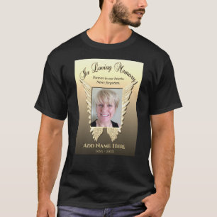 T-shirt Mémorial  Ajouter des ailes d'angle photo en or