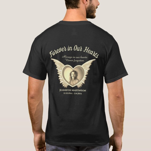 T-shirt Mémorial | Ajouter une photo (Dos)