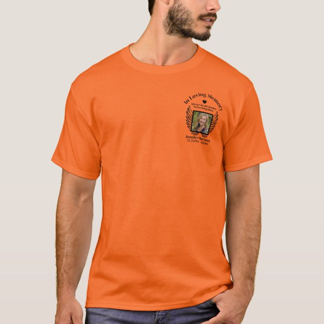 T-shirt Mémorial | Ajouter une photo (Devant)