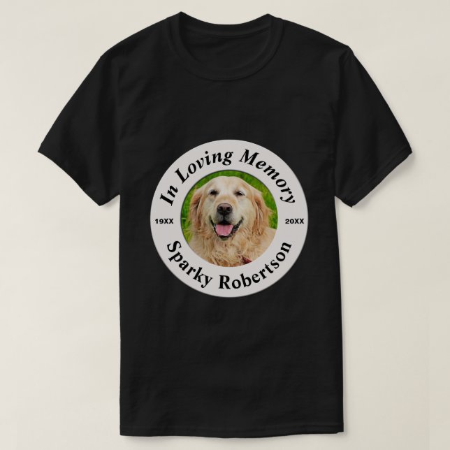 T-shirt Mémorial aux chiens| Ajouter une photo (Design devant)