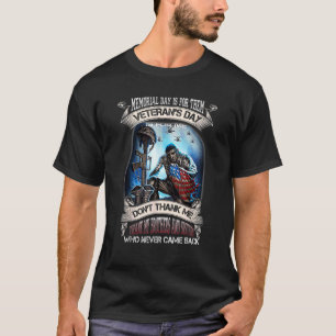 T-shirt Memorial Day est pour eux Vétérinaire Jour est pou