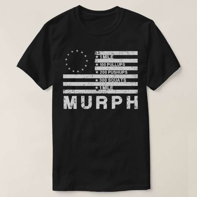 T-shirt Memorial Day Murph challenge 2023 distressed us fl (Design devant)