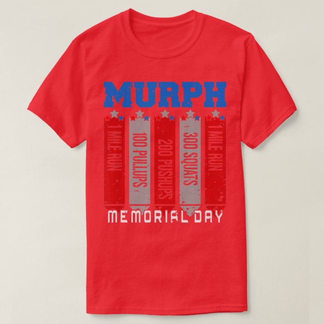 T-shirt Memorial Day Murph Wod Workout Cross Fitness Fun (Design devant)