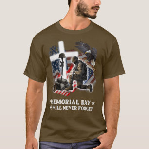 T-shirt Memorial Day Nous n'oublierons jamais les amoureux