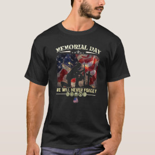 T-shirt Memorial Day Nous n'oublierons jamais les amoureux