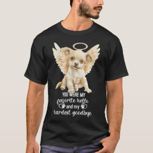 T-shirt Mémorial de chien Chihuahua Ange Empreintes de pat