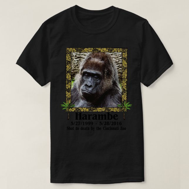 T-shirt Mémorial de Harambe (Design devant)
