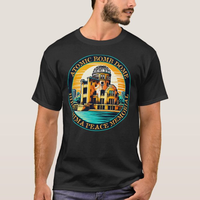 T-shirt Mémorial de la paix de la bombe atomique Dome Hiro (Devant)