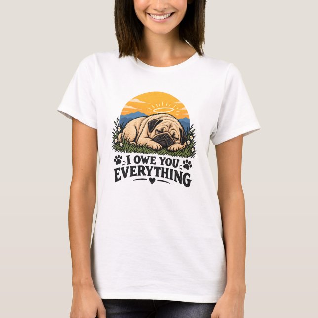T-shirt Mémorial de la perte d'un chien (Devant)