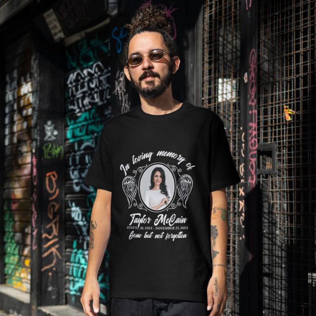 T-shirt Mémorial de photos funéraires : Chemises personnal (Honor Their Memory: Personalized Memorial Shirts)