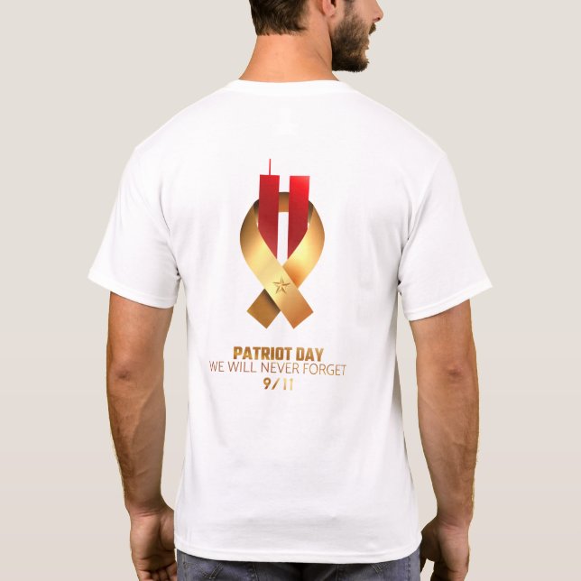 T-shirt Mémorial du 11 septembre - Nous n'oublierons jamai (Dos)
