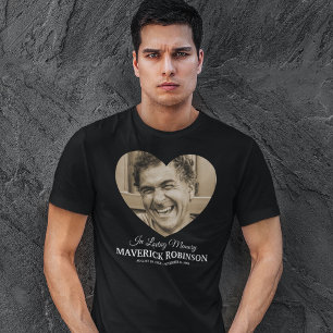 T-shirt Mémorial du Souvenir de la Photo du Coeur