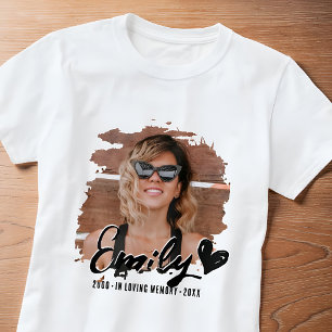 T-shirt Mémorial Grunge En Souvenir Affectueux Photo Perso
