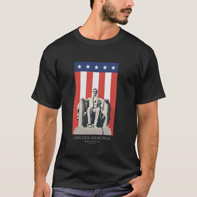 T-shirt Mémorial Lincoln Washington DC (Devant)