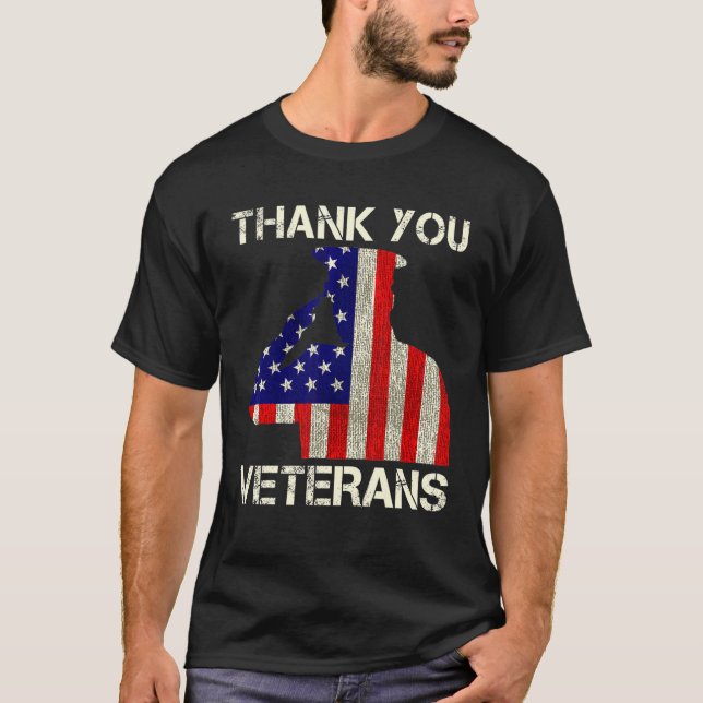 T-shirt Mémorial patriotique des vétérans du Merci de la F (Devant)