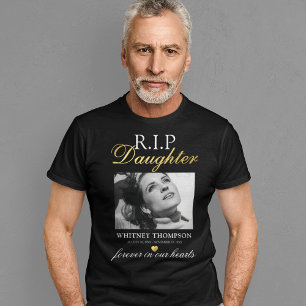 T-Shirt Memorial Photo de Fille « R.I.P. »