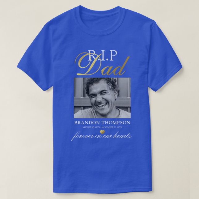 T-shirt Mémorial photo de R.I.P. Papa (Design devant)