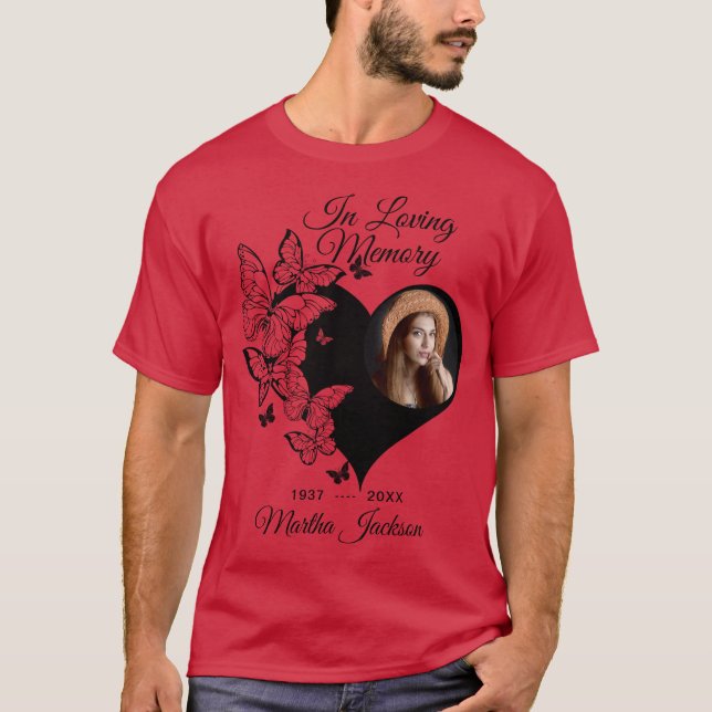 T-shirt Mémorial photo moderne "In love Memory" (Devant)