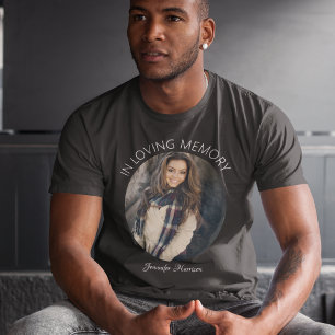 T-Shirt Mémorial Photo Ovale En Souvenir Affectueu