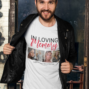 T-shirt mémorial stylé pour 4 photos