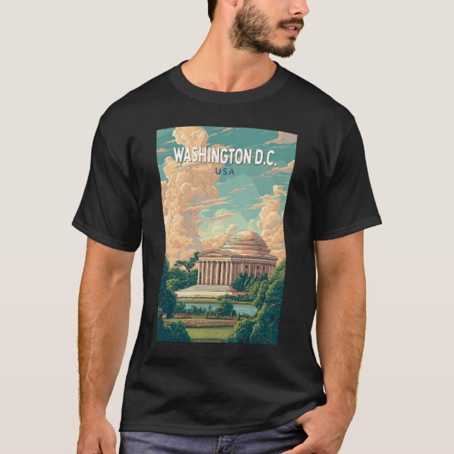 T-shirt Mémorial Thomas Jefferson de Washington DC Voyage  (Devant)