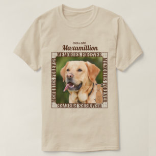 T-shirt Mémoriser votre chien Photo personnalisée et nom