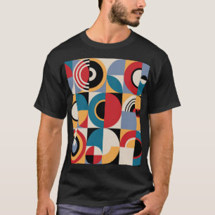 T-shirt Memphis Abstrait : Style Vintage géométrique.