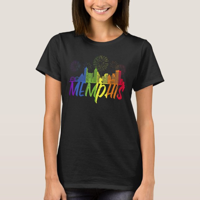 T-shirt Memphis Pride Skyline Pride Parade Memphis (Devant)