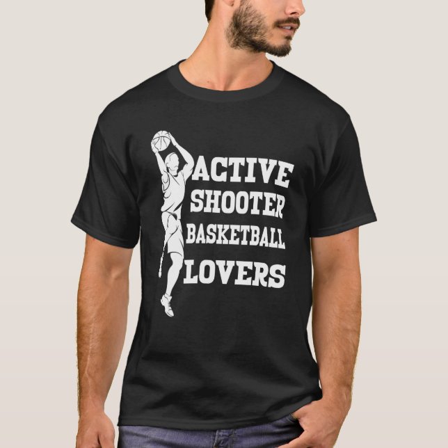 T-shirt Men and Women Active Shooter Basketball (Devant)