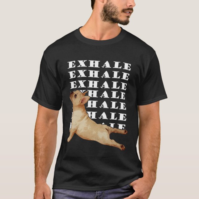 T-shirt Men And Women French Bulldog Yoga Statue  Joga (Devant)