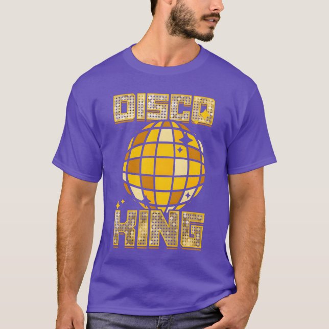 T-shirt Men Disco King Dancing 70s 80s 90s Music retro (Devant)