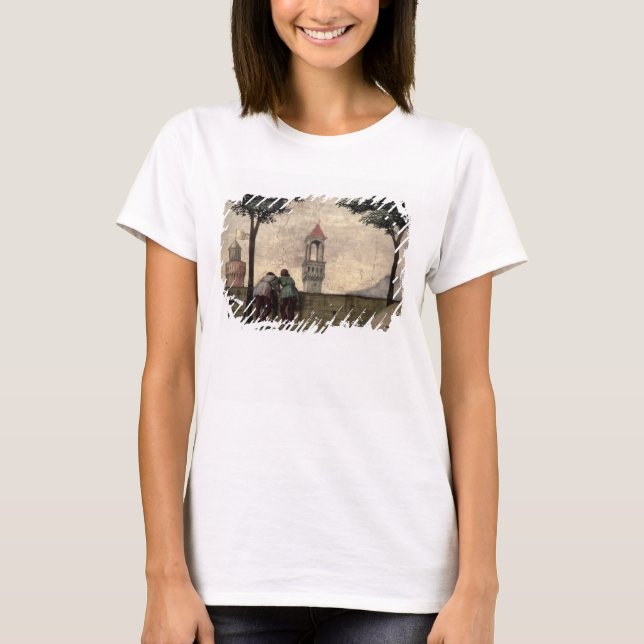 T-shirt Men Looking over a Wall, from the Visitation (Devant)
