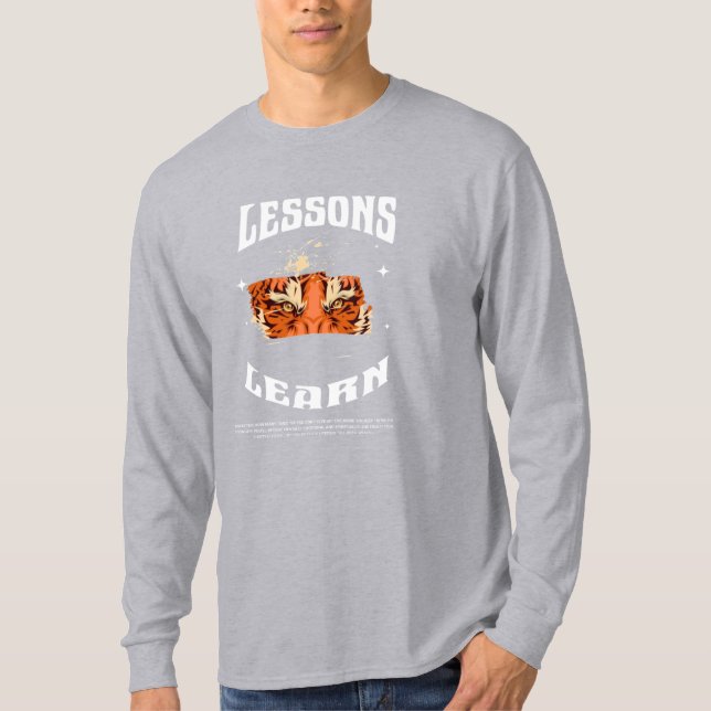 T-shirt Men Resilient Gorilla Lessons Learn Long Sleeve  (Devant)