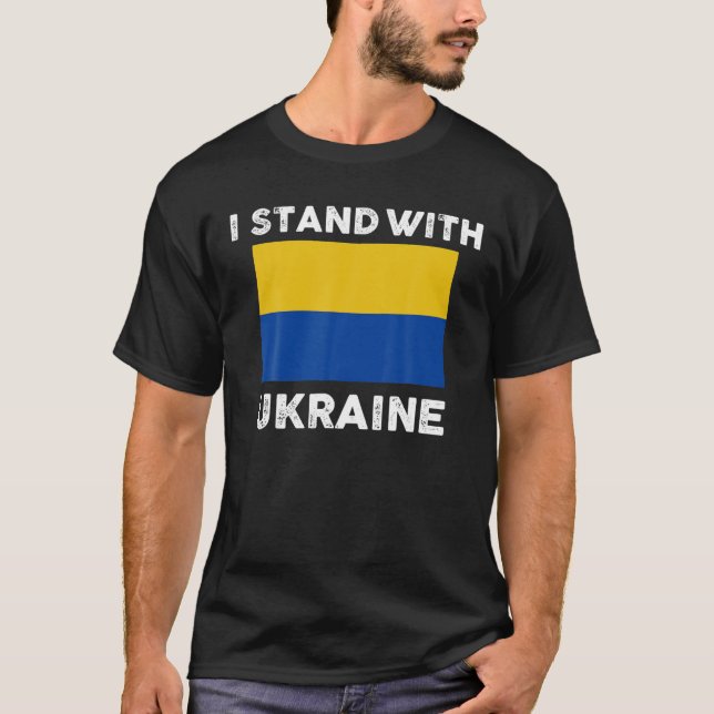 T-shirt Men Women Ukrainian Lover I Stand With Ukraine Fla (Devant)