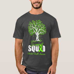 T-shirt Men Womens Mental Health Awareness Tree Ribbon 318