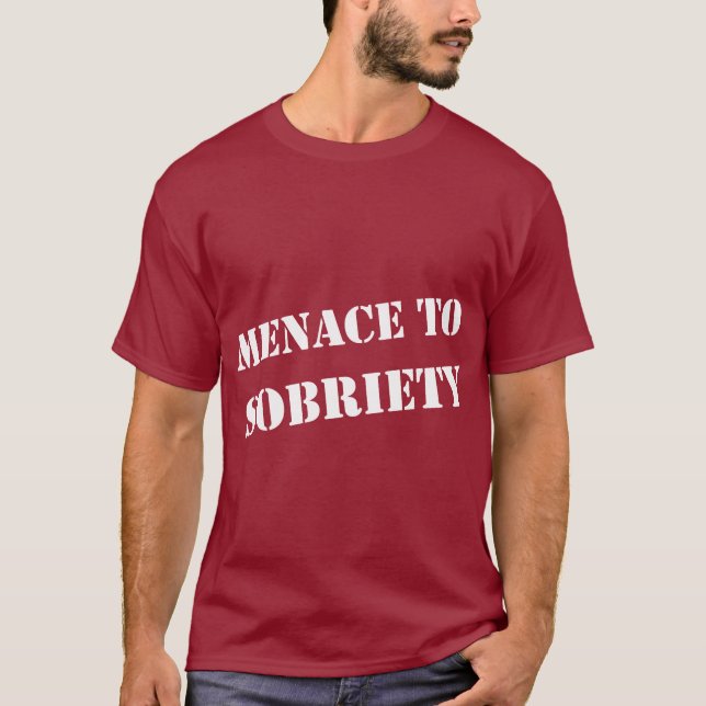 T-shirt Menace à la sobriété (Devant)