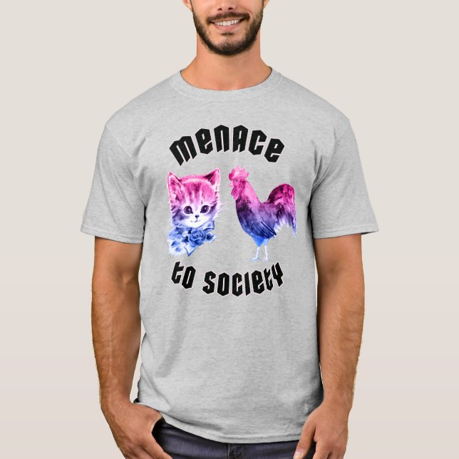 T-shirt Menace bisexuelle à la société (Devant)