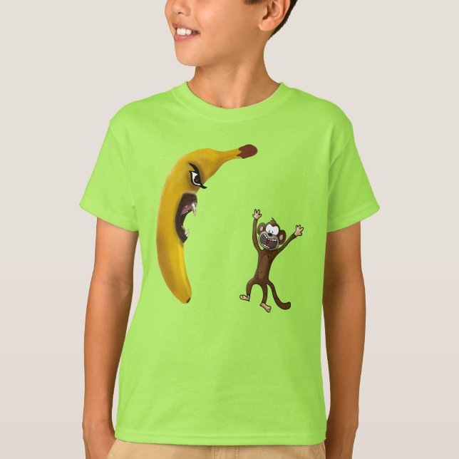 T-shirt Menace la banane joyeusement qui donne le frisson (Devant)