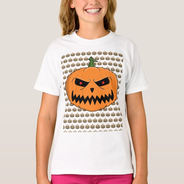 T-shirt Menacer Jack O'Lantern Halloween (Devant)