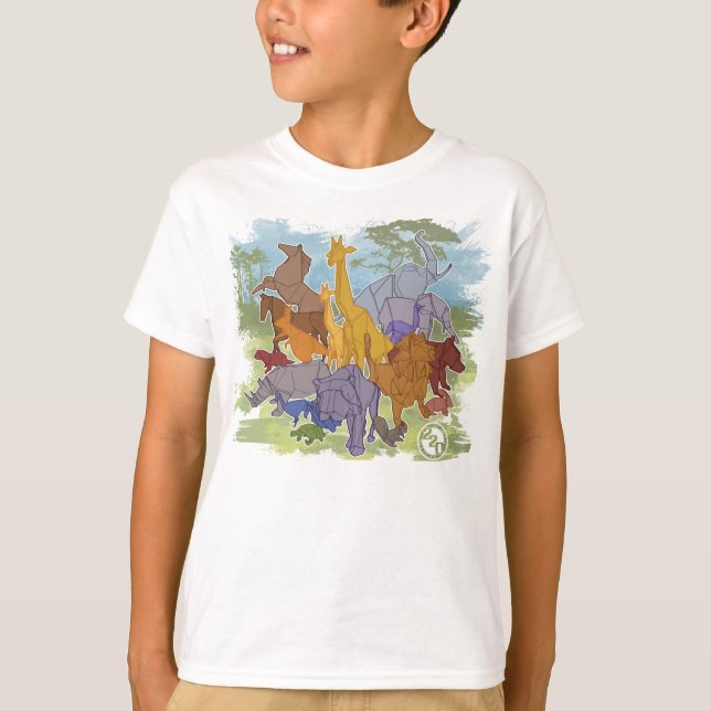 T-shirt Ménagerie Origami (Devant)