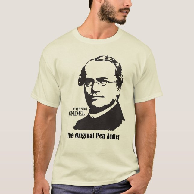 T-shirt Mendel ; Intoxiqué de pois (Devant)