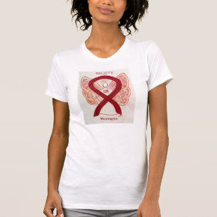 T-shirt Méningite Bourgogne Sensibilisation Ruban Angel Ch