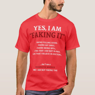 T-shirt Méningite Sensibilisation Je La Pousse Dans Cette 