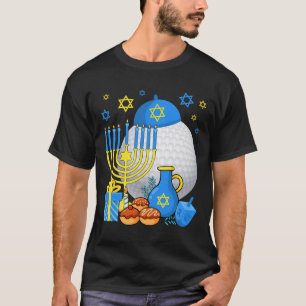 T-shirt Menorah de balle de golf juive drôle Hanukkah heur