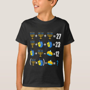 T-shirt Menorah de Hanouka Dreidel Beignet Math Enseigner
